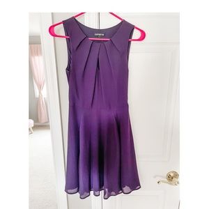 Dark purple chiffon dress